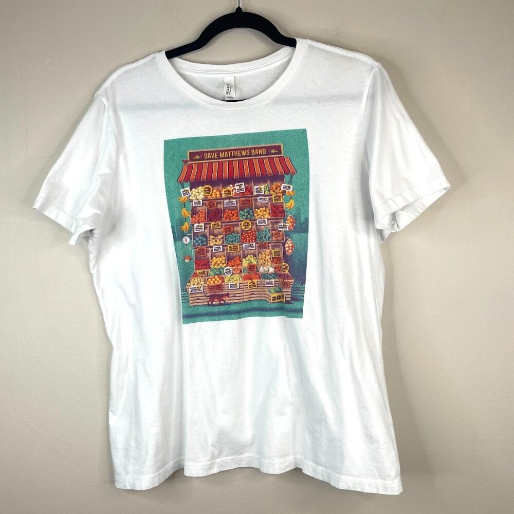 Dave Matthews Band Tour T-Shirt Womens Large Fruit Stand Graphic Concert Tee